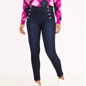 LOFT The Admiral Jeans High Rise Curvy Skinny Sailor Jeans
